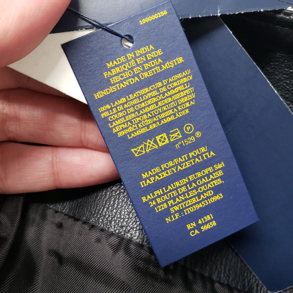 Polo Ralph Lauren Lambskin Leather Pants Womens 2 Black High Waisted Ankle Chic - Picture 16 of 16